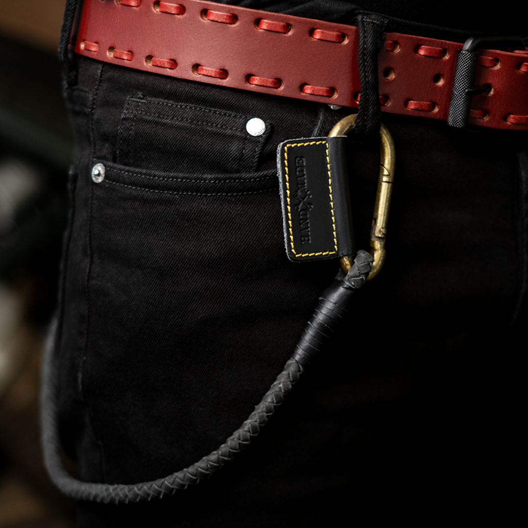 Leather keychain (braided)