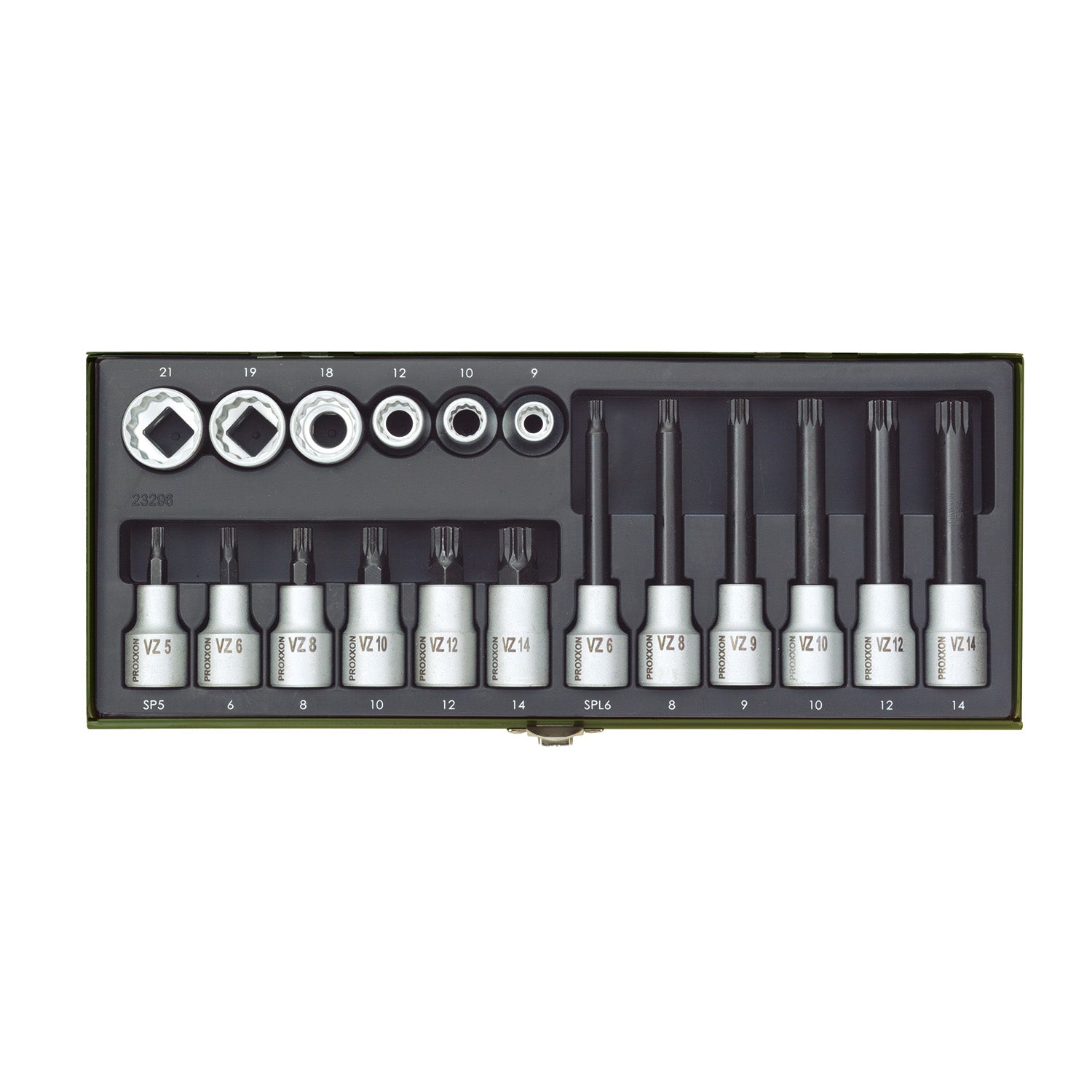 Special socket wrench set for multi-tooth screws XZN