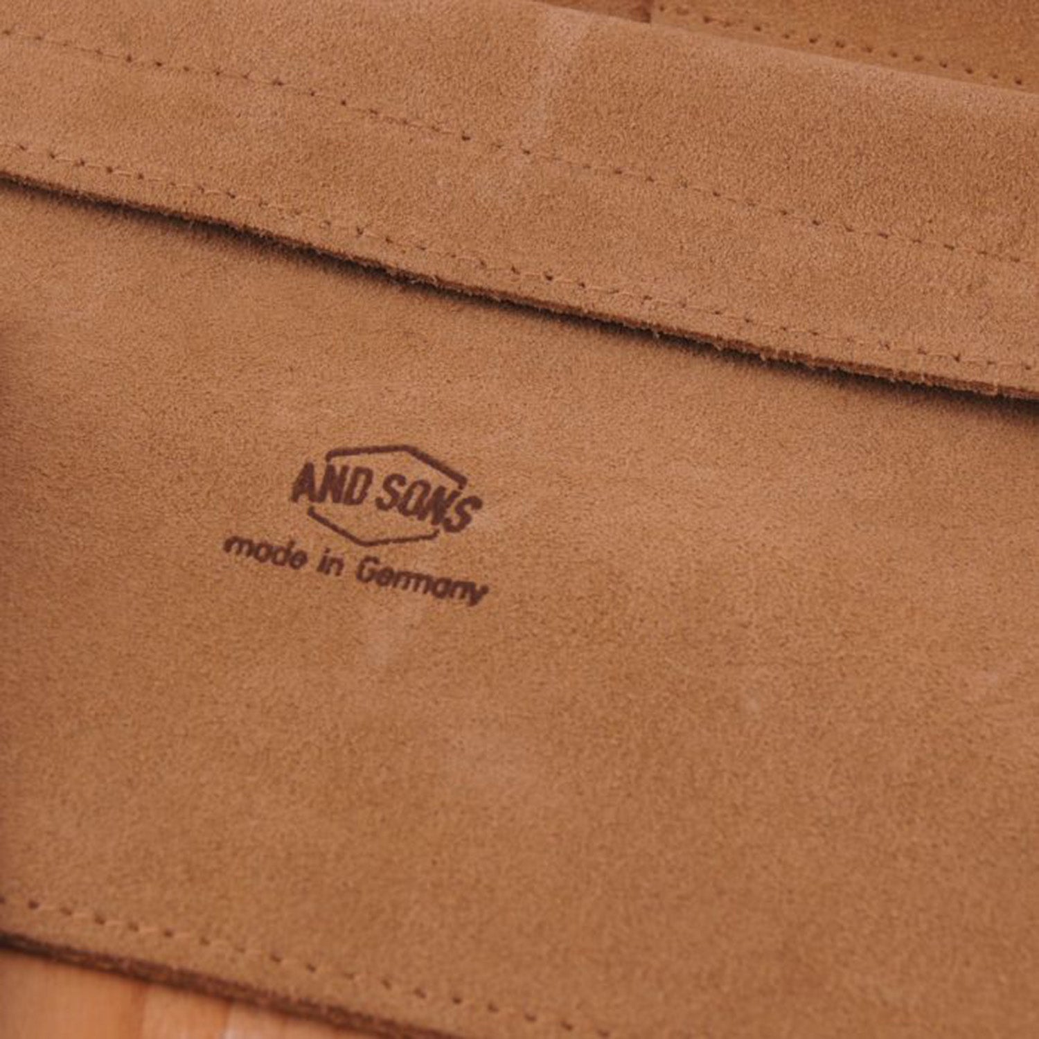 Rouleau à outils en cuir velours brun naturel