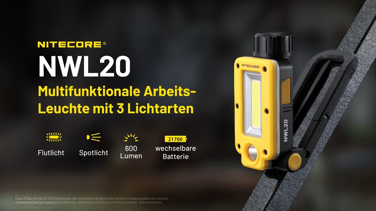 NWL20 - Lampe de travail - 600 lumens