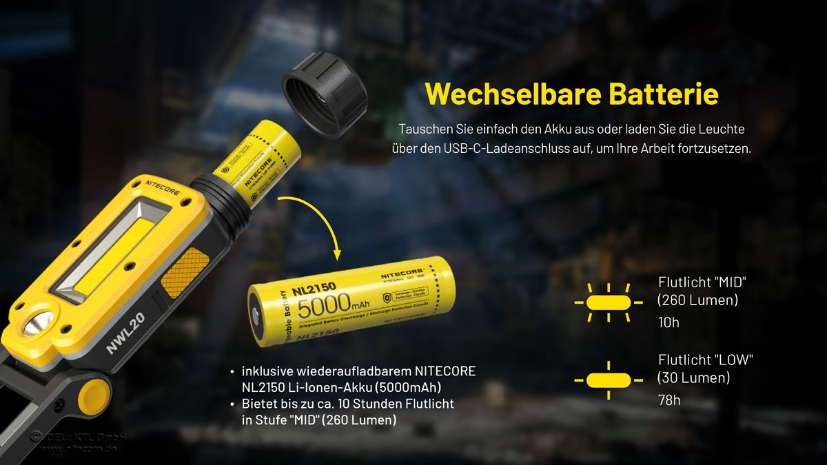 NWL20 - Lampe de travail - 600 lumens