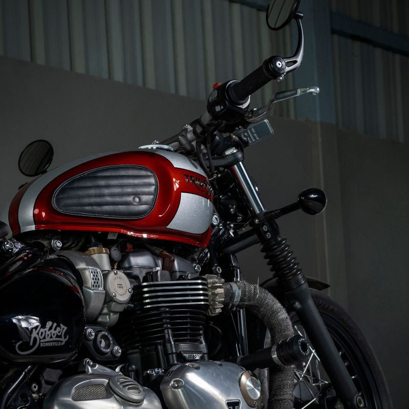 Tank Pad - Leather (Stripes)