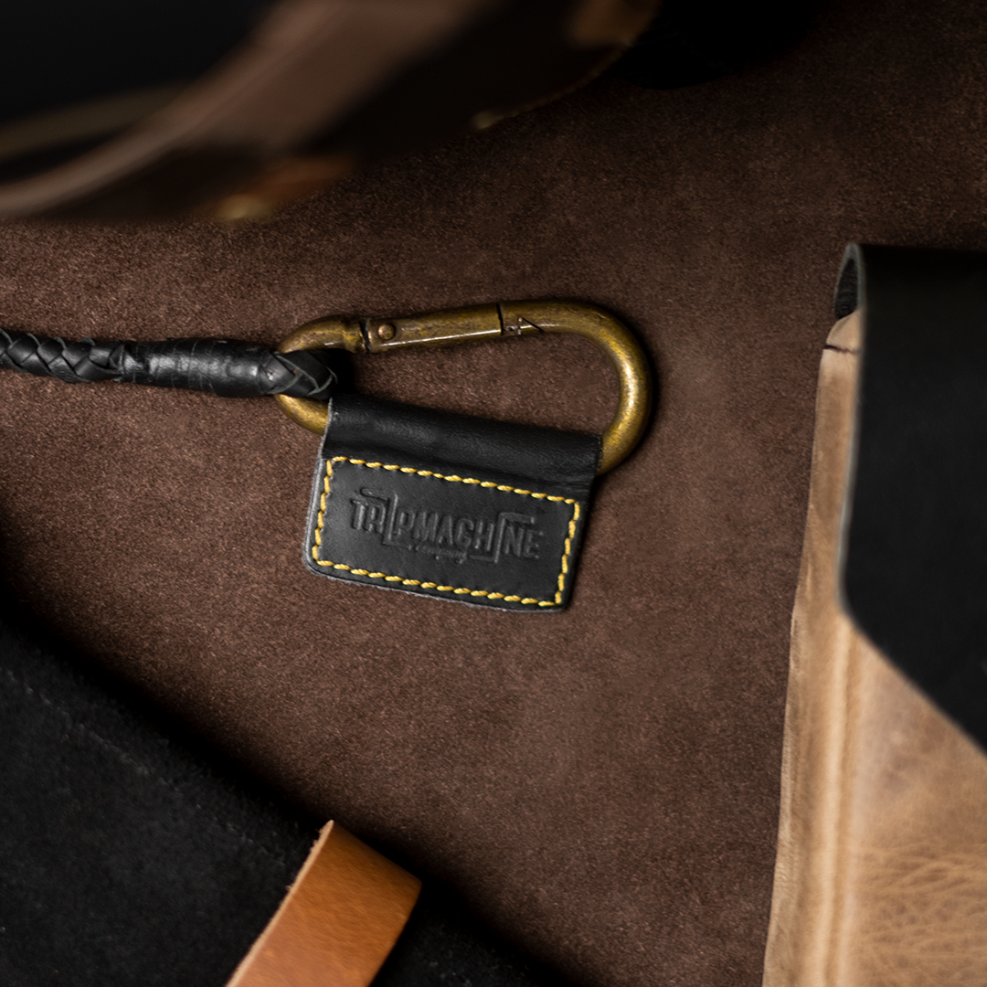 Leather keychain (braided)