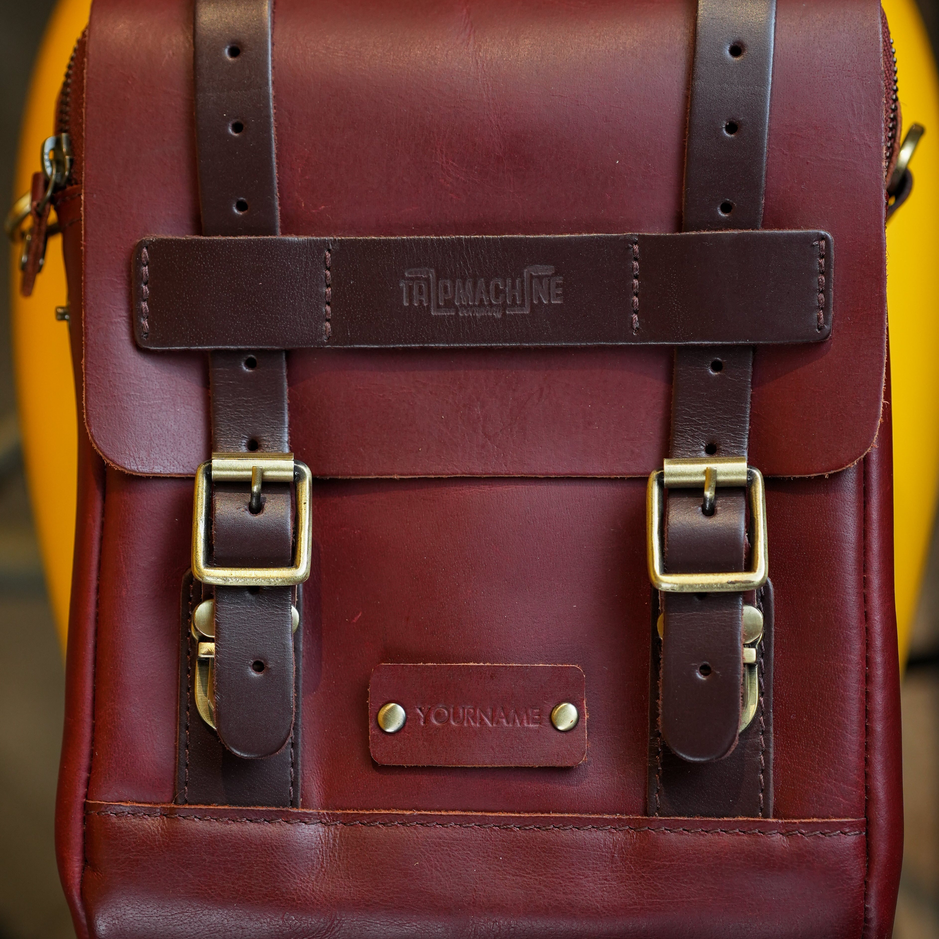 Buff Leather Tank & Tail Bag