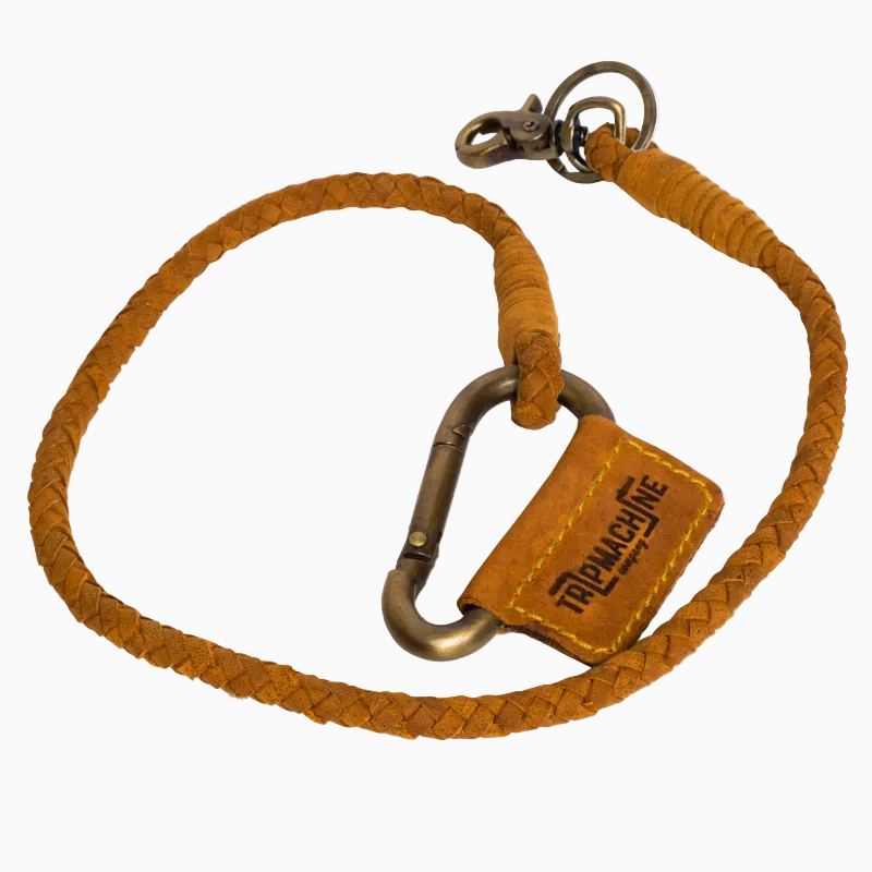 Leather keychain (braided)