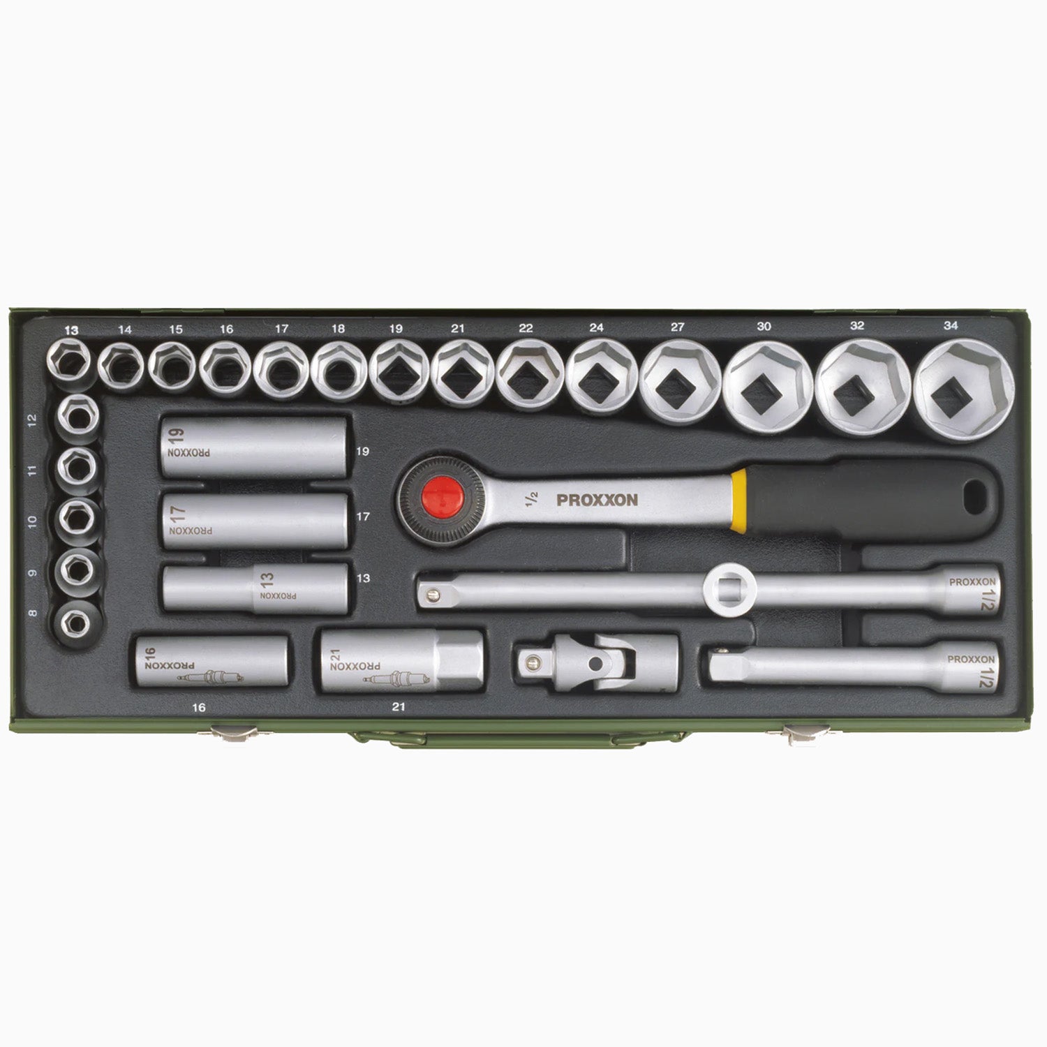 Socket wrench set with ratchet 1/2", 29-piece - motogadget GmbH
