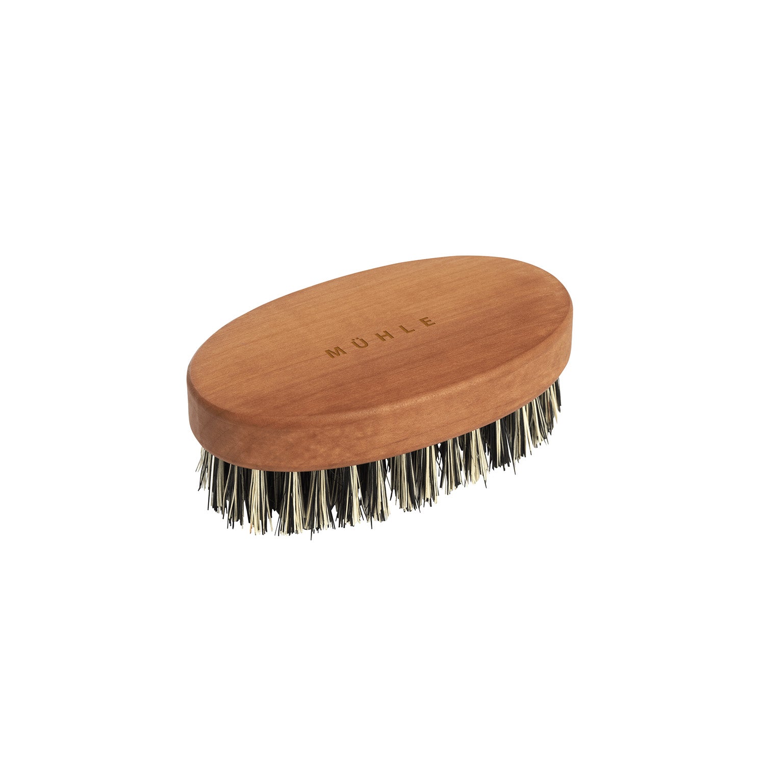 Beard brush with engraving