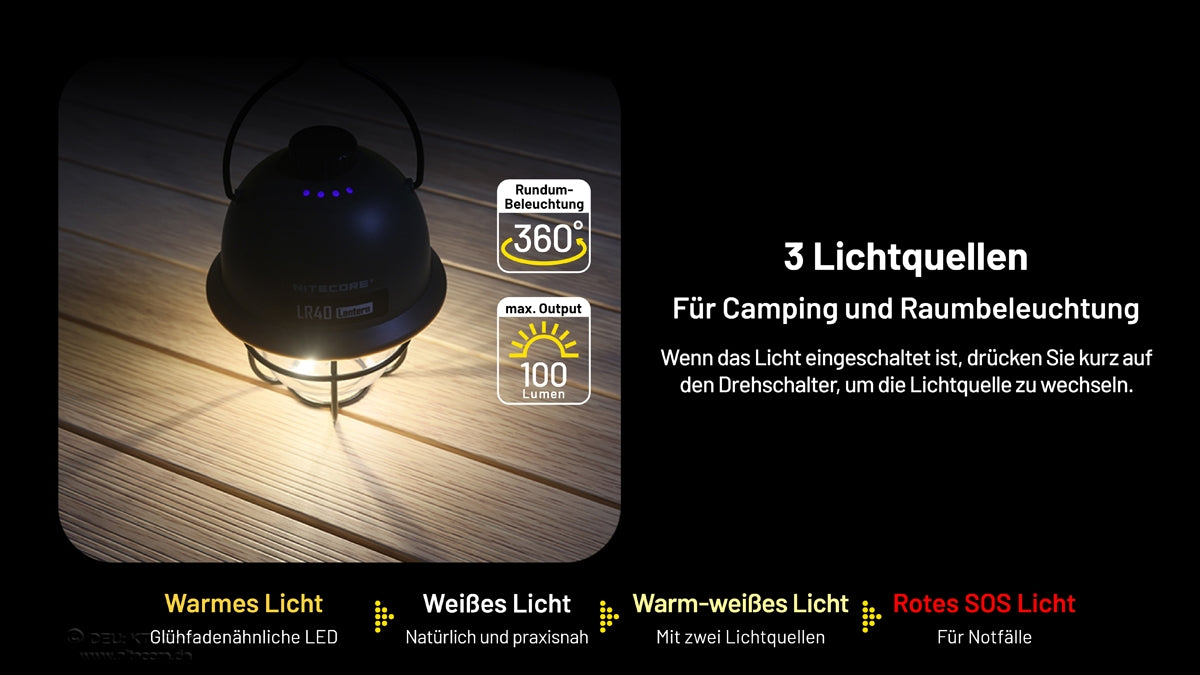 LR40 - Camping lantern - 100 lumen