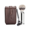Set de afeitado de viaje - maquinilla y brocha de afeitar