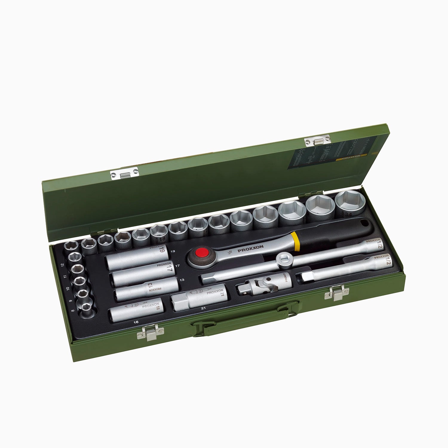 Set di chiavi a bussola con cricchetto 1/2", 29 pezzi - motogadget GmbH