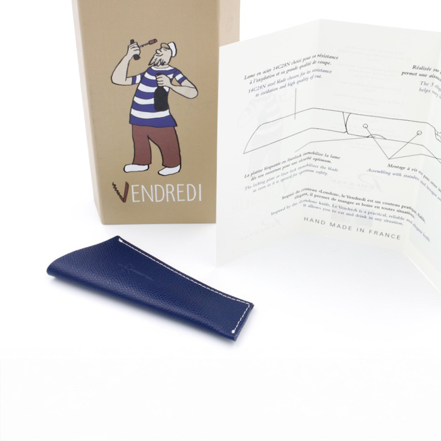 Vendredi con manico in legno di ginepro